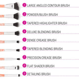 BH Cosmetics - Rose Quartz - 9 Piece Brush Set