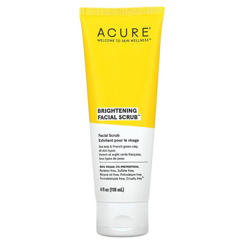 Acure , Brightening Facial Scrub, 4 fl oz (118 ml)