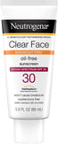 Neutrogena Clear Face Liquid Sunscreen for Acne-Prone Skin, Broad Spectrum SPF 30 - 88 ml