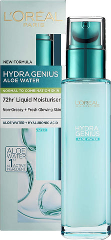 L'Oreal Paris Hydra Genius Hyaluronic Acid Moisturizer for Normal to Combination Skin 70 ml