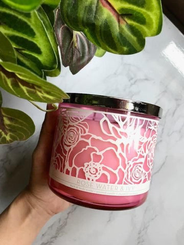 Bath & Body Works 3 wicked Rose Water & Ivy Scented Candle