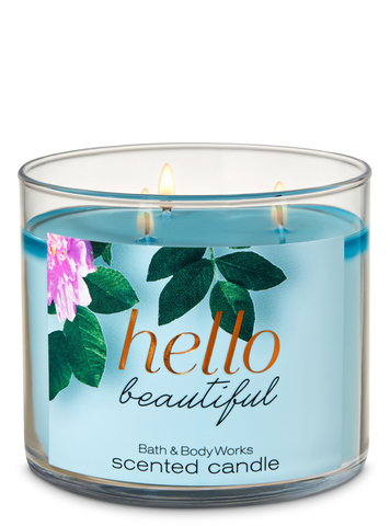 Bath & Body works hello Beautiful 3 wicked Candle