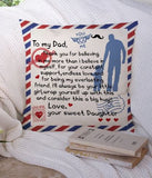 SHEIN Father's Day Figure & Slogan Graphic Cushion Cover Without Filler to my dad