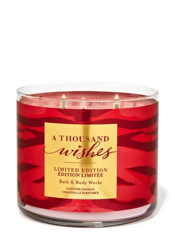 Bath & Body Works 3 wicked Thousand Wishes Candle Limited Edition
