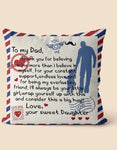 SHEIN Father's Day Figure & Slogan Graphic Cushion Cover Without Filler to my dad