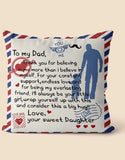 SHEIN Father's Day Figure & Slogan Graphic Cushion Cover Without Filler to my dad