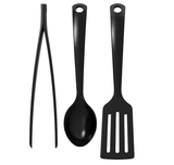 Ikea 3-piece kitchen utensil set, black GNARP