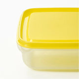 Ikea Food container, transparent/yellow0.6 l - set of 3  PRUTA