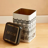 Homebox Feast Square Shaped Sugar Canister with Lid - 10.5x15 cms CAPACITY 1.5 litre APPROX