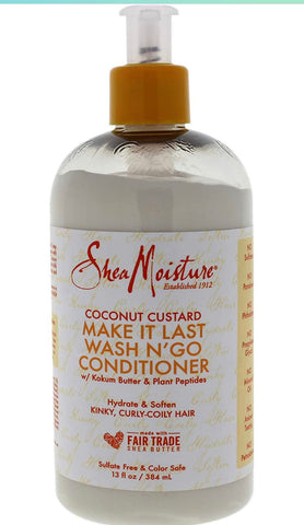 Shea Moisture Coconut Custard Make It Last Wash N' Go Conditioner 13 oz