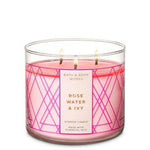 Bath & Body Works 3 wicked Rose Water & Ivy Scented Candle