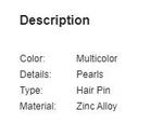 SHEIN 4pcs Faux Pearl Decor Hair Pin