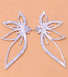 SHEIN Zircon Wing Decor Stud Earrings