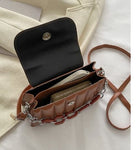 SHEIN Mini Minimalist Chain Decor Satchel Bag