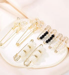 SHEIN 8pcs Faux Pearl & Flower Decor Brooch