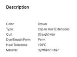 SHEIN Clip In Long Straight - HAIR EXTENSIONS Heat Tolerance: 100 Degrees