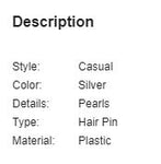 SHEIN 20pcs Faux Pearl Decor Hair Pin