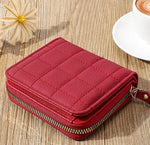 SHEIN Quilted Detail Zip Around Small Wallet