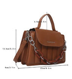 SHEIN Mini Minimalist Chain Decor Satchel Bag