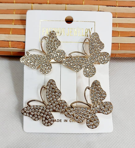 1 pair Hair pins butterfly design