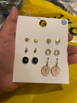 Forever 21 - Buttoned Stud & Sun Pendant Earring Set 6 pairs