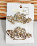1 pair Hair pins butterfly pearl design
