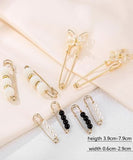 SHEIN 8pcs Faux Pearl & Flower Decor Brooch