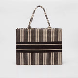 Max Dubai - Striped Tote Bag with Dual Handles