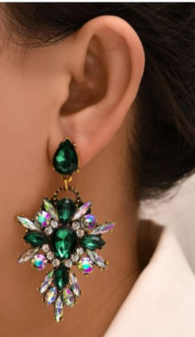 SHEIN Rhinestone Decor Drop Earrings