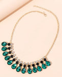 SHEIN Water-drop RhineCash on Delivery Across Pakistan.stone Pendant Necklace