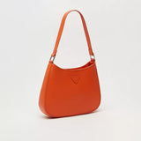 Max Dubai - Solid Hand Bag with Zip Closure - Orange