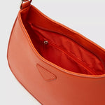 Max Dubai - Solid Hand Bag with Zip Closure - Orange