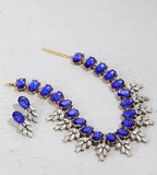 SHEIN 1pc Gemstone Necklace & 1pair Gemstone Earrings