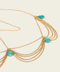 SHEIN Bead Detail Layered Chain Headpiece